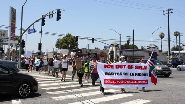 Lynwood protesters mark Fourth of July with anti-ICE march